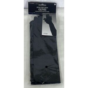Gantz Extra Long Satin Gloves Black One Size NEW
